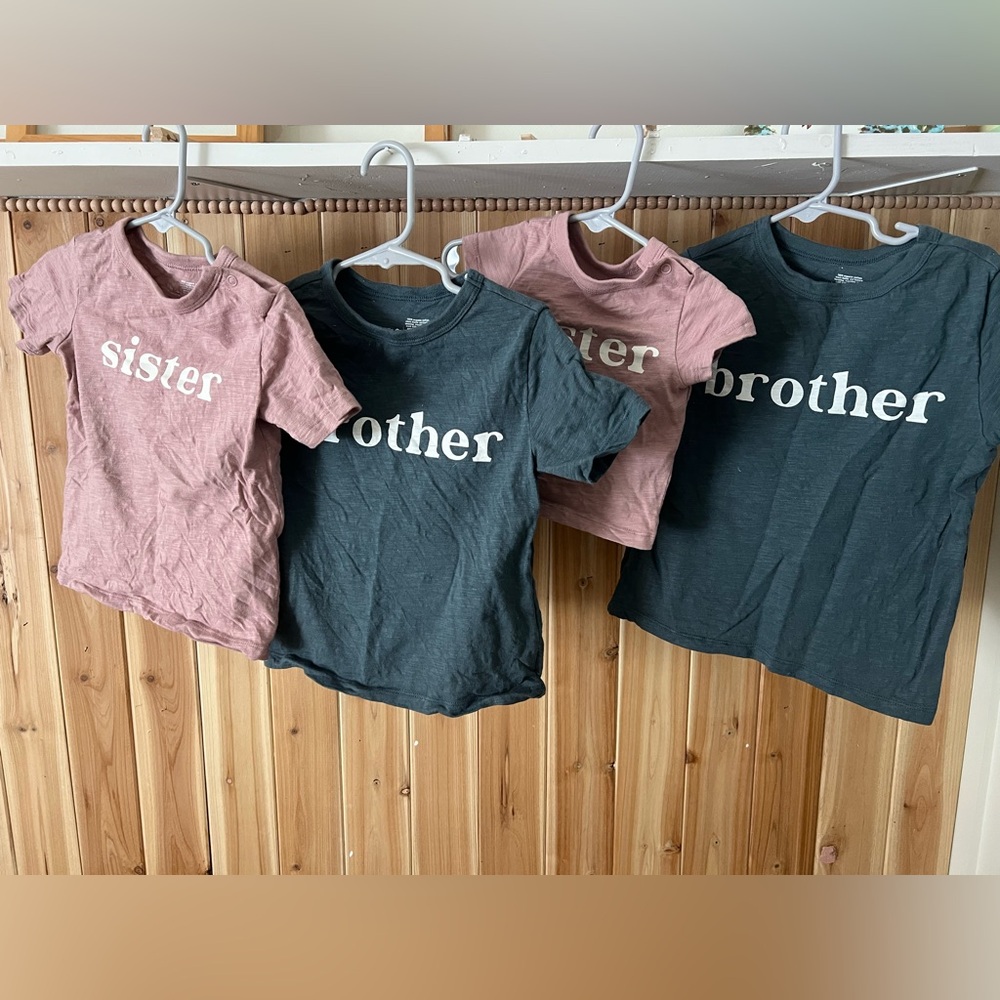 Little Co. by Lauren Conrad Broth Sister Shirts Newborn Pink Sister